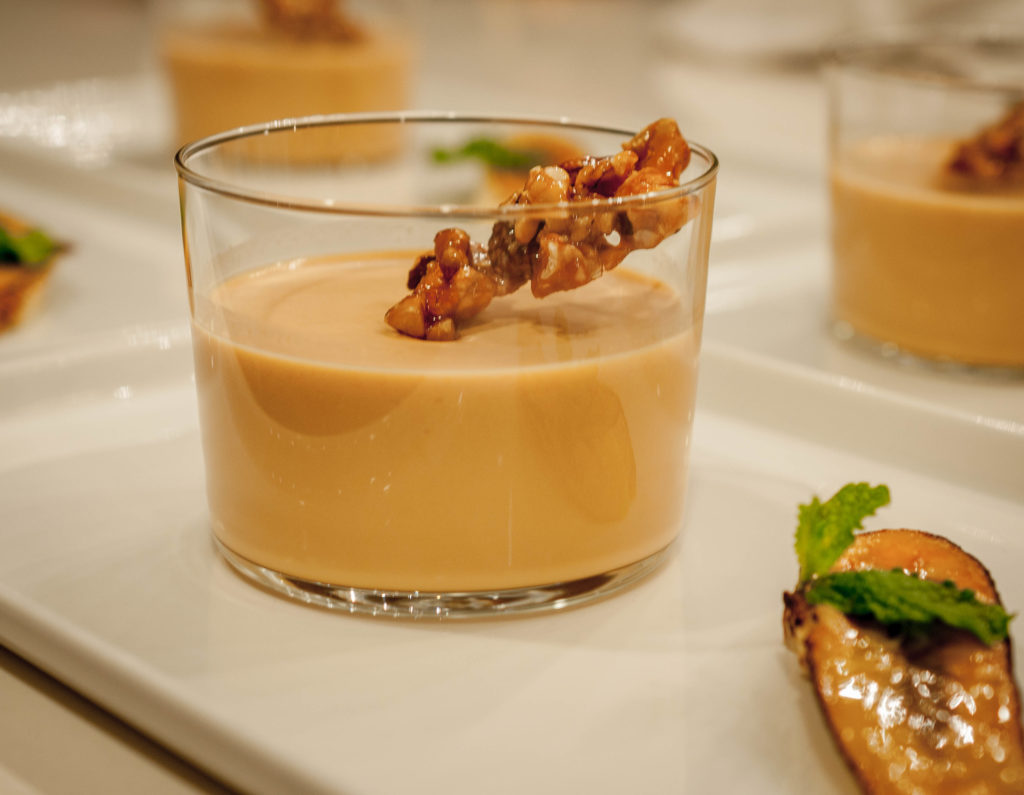 panna cotta with praline